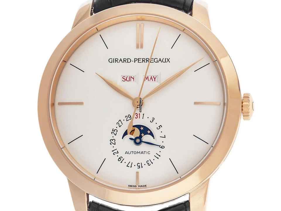  Girard Perregaux 1966 Mondphase Ref.49535-52-151-BK6A 2019 Full Set Wie Neu Vintage </h1> 