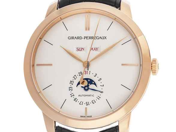  Girard Perregaux 1966 Mondphase Ref.49535-52-151-BK6A 2019 Full Set Wie Neu Vintage </h1> 