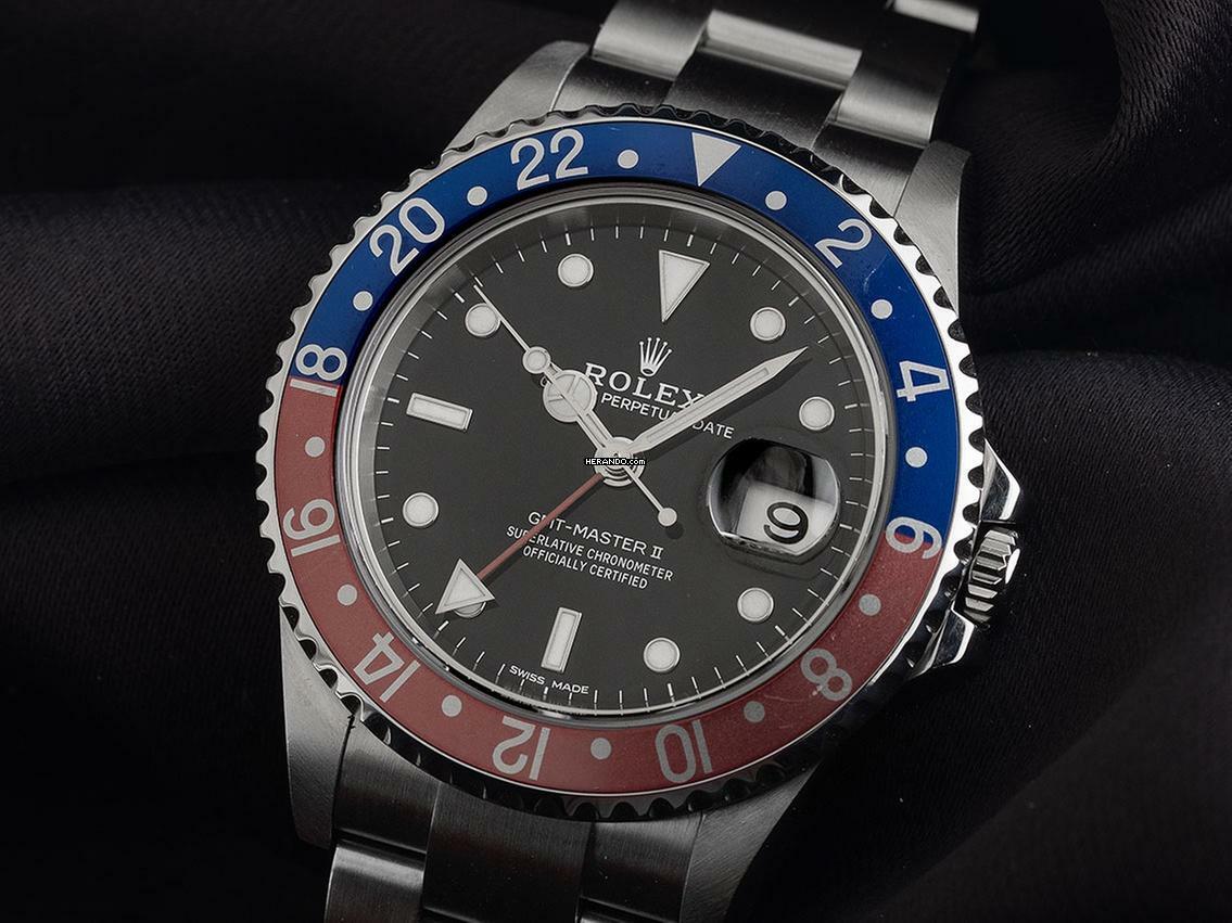 Thumbnail von Rolex GMT-Master II Pepsi Ref.16710T 2006 Box&Beschreibung sehr gut Vintage </h1>