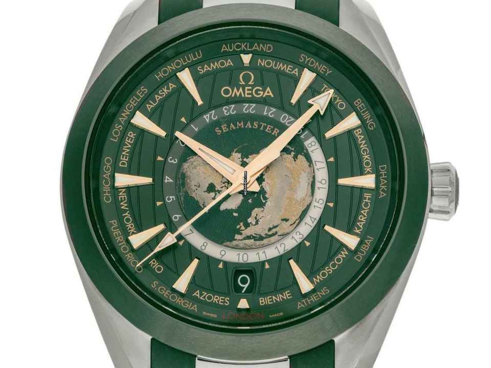  Omega Seamaster Aqua Terra Worldtimer Ref.220.32.43.22.10.001 2024 Full Set Ungetragen 