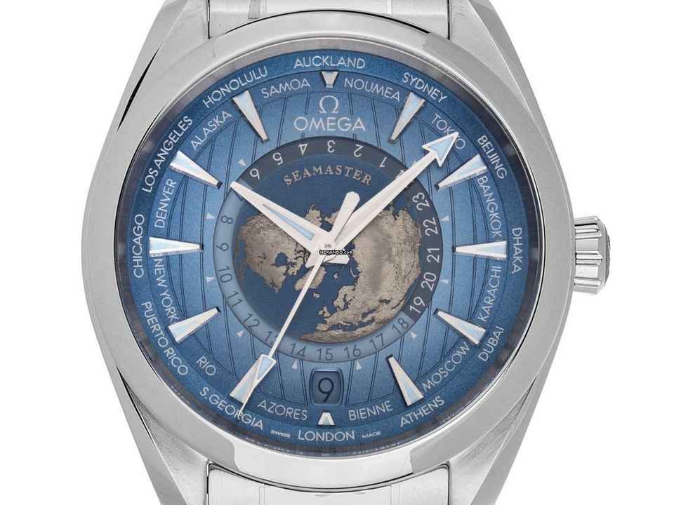  Omega Seamaster Aqua Terra Worldtimer 150m GMT Woldtimer Ref.220.10.43.22.03.002 2024 Full Set Ungetragen 