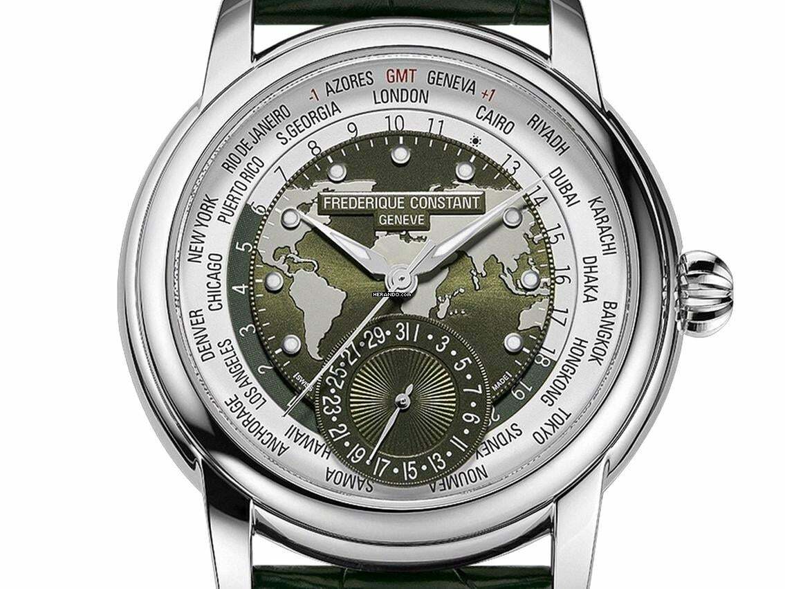  Frederique Constant Manufacture Worldtimer Classic Worldtimer Ref.FC-718KWM4H6 Full Set Neu 
