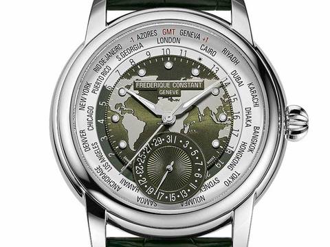  Frederique Constant Manufacture Worldtimer Classic Worldtimer Ref.FC-718KWM4H6 Full Set Neu 