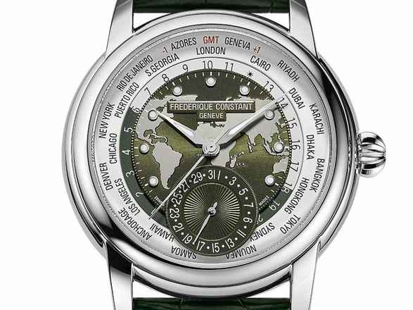  Frederique Constant Manufacture Worldtimer Classic Worldtimer Ref.FC-718KWM4H6 Full Set Neu 