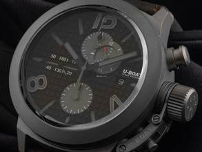 Thumbnail von U-Boat Classico 45 Titanium Tungsten Black Right Hook Ref.3005 Full Set Neu