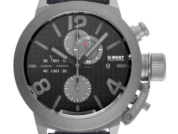  U-Boat Classico 45 Titanium Tungsten Black Right Hook Ref.3005 Full Set Neu 