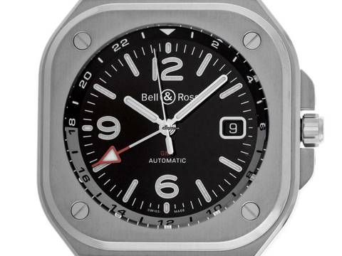  Bell & Ross BR 05 GMT Black Ref.BR05G-BL-ST-SST 2024 Full Set Neu 