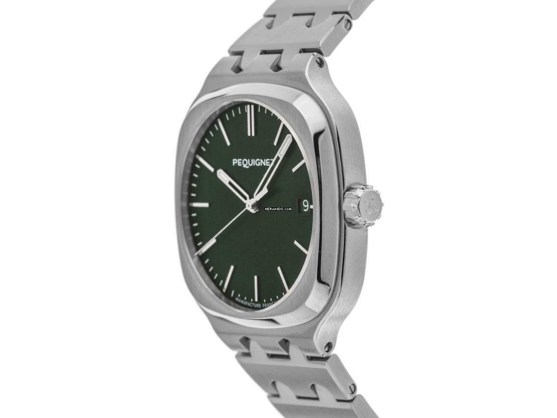 Thumbnail von Pequignet Concorde Green Dial Ref.9040493 Full Set Neu