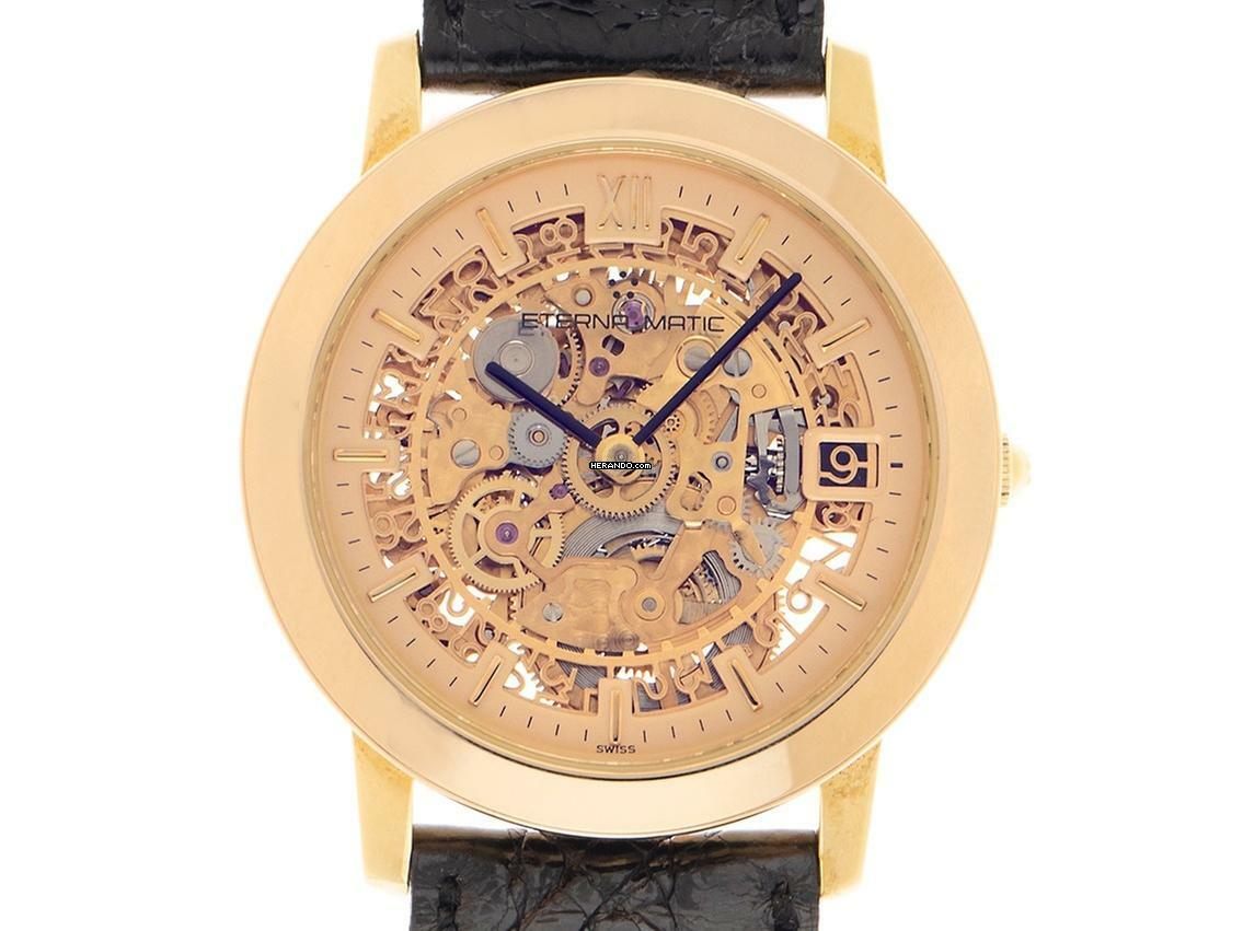  Eterna 1856 Skeleton Ref.7856 1992 original Box wie Neu Vintage 