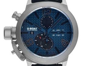 Thumbnail von U-Boat Classico 45 Titanium Tungsten Blue Ref.3003 Full Set Neu