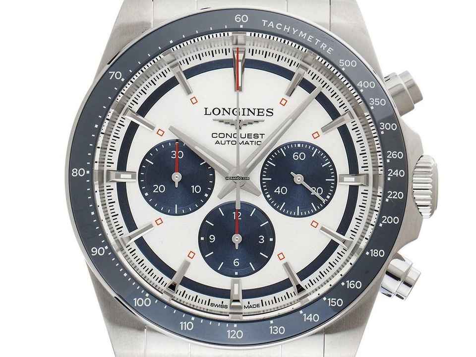  Longines Conquest Chronograph Ref.L3.835.4.98.9 2025 Full Set Ungetragen 