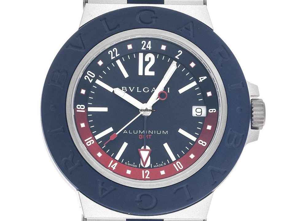  Bulgari Aluminium GMT Ref.103554 2024 Full Set Ungetragen 