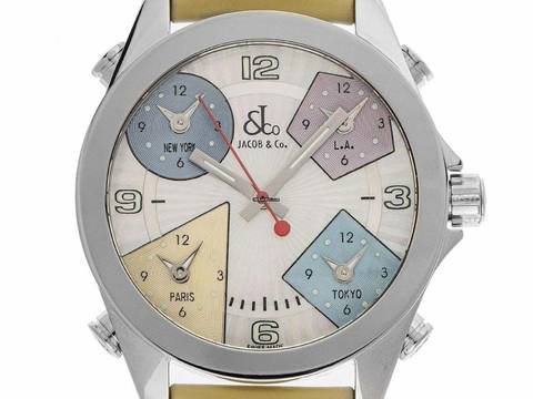  Jacob & Co. Five Time Zone 5 Time 2000 original Box sehr gut Vintage </h1> 