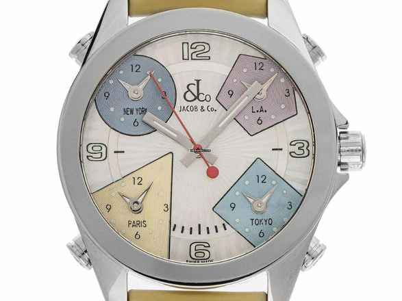  Jacob & Co. Five Time Zone 5 Time 2000 original Box sehr gut Vintage </h1> 