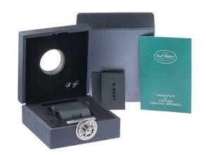 Thumbnail von U-Boat Classico Italo Fontana Classico Stratos 40BK Stahl Handaufzug Armband Leder 40mm Ref.9002 Box&Pap. Full Set Neu