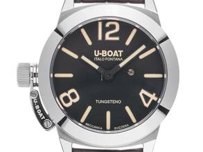 Thumbnail von U-Boat Classico Italo Fontana Classico Stratos 40BK Stahl Handaufzug Armband Leder 40mm Ref.9002 Box&Pap. Full Set Neu