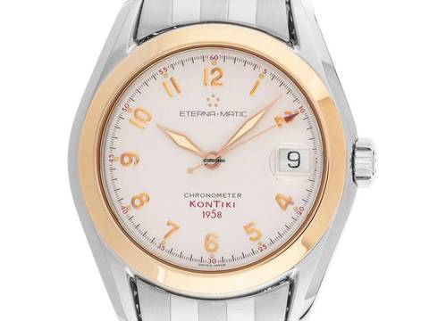  Eterna Matic Kontiki 1858 red Ref.1573-47 2000 original Box wie Neu Vintage 