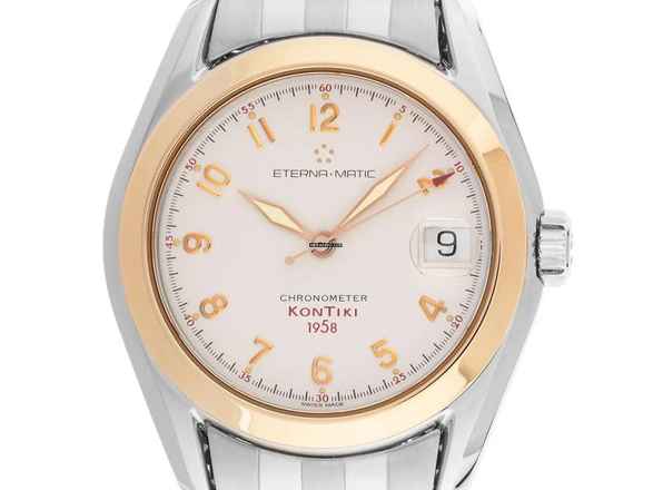  Eterna Matic Kontiki 1858 red Ref.1573-47 2000 original Box wie Neu Vintage 
