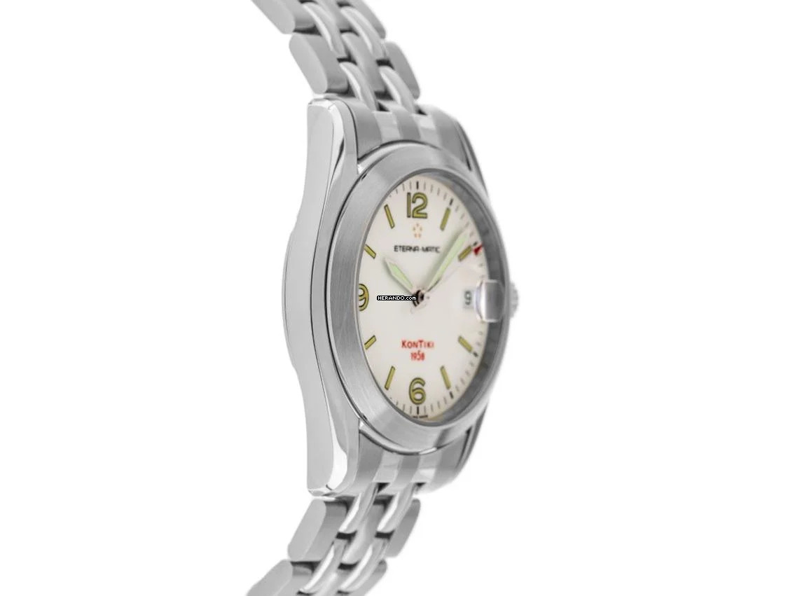 Thumbnail von Eterna Matic Kontiki 1858 red Ref.1571-41 1998 original Box sehr gut Vintage