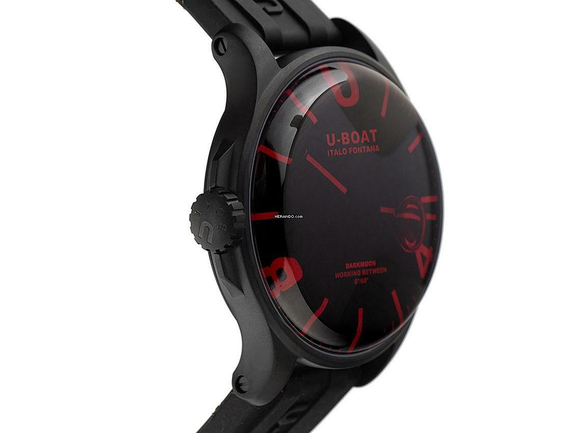 Thumbnail von U-Boat Darkmoon Red Glass Ref.8466/D Full Set Neu