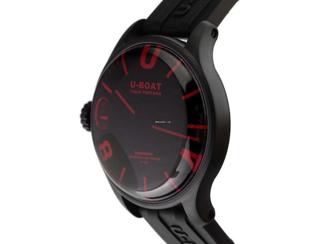 Thumbnail von U-Boat Darkmoon Red Glass Ref.8466/D Full Set Neu