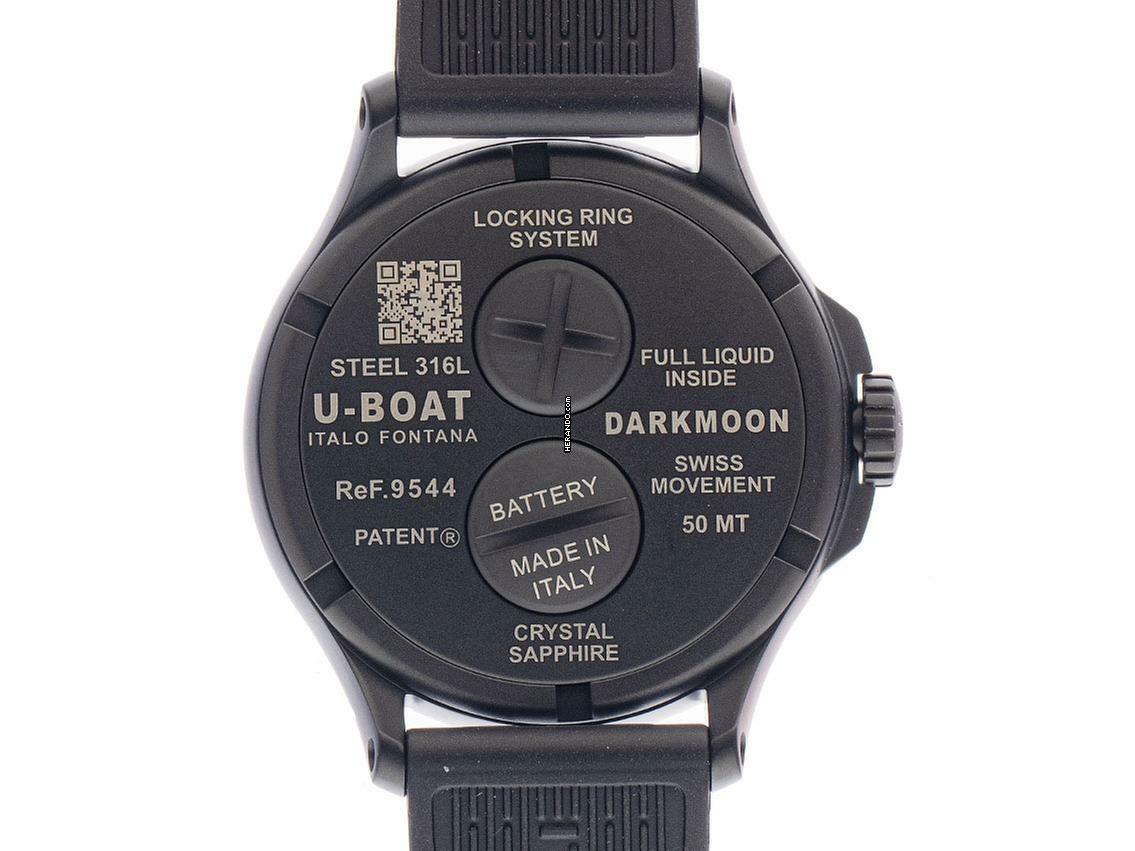 Thumbnail von U-Boat Darkmoon BK schwarz PVD Ref.9544 Full Set Neu