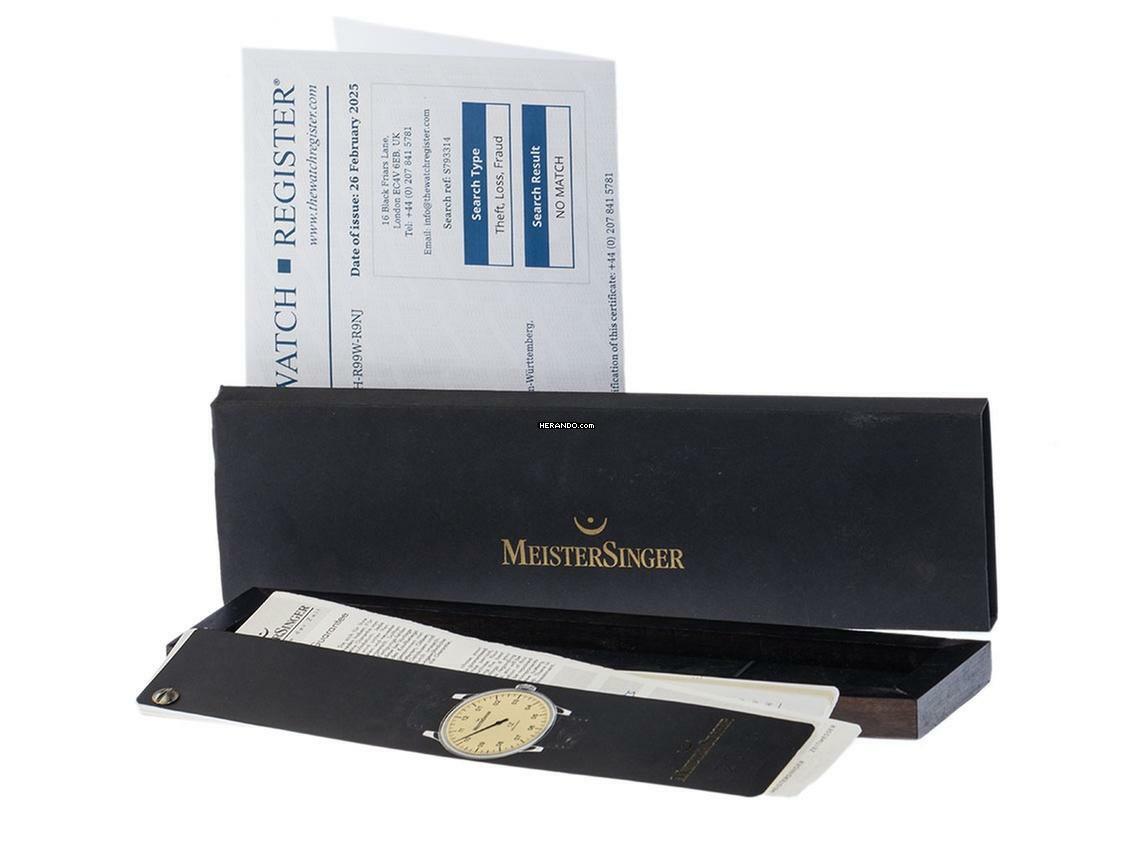 Thumbnail von Meistersinger Scrypto 1Z Scrypto Einzeigeruhr Ref.AM3.03 2003 sehr Gut Vintage </h1>