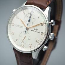 Thumbnail von IWC Portugieser Chronograph Rattrapante Chronograph IW3712 Stahl Box+Papiere </h1>