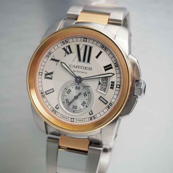  Cartier Calibre de Cartier W7100036 Stahl/Rosegold 18k B+P NEU ungetragen  