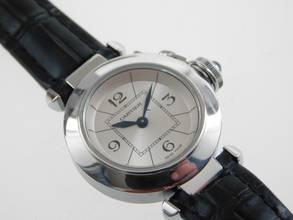 Thumbnail von Cartier Pasha Lady 2973 mit Krokoband und Cartier Faltschließe im Top Zustand </h1>