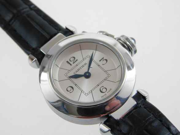  Cartier Pasha Lady 2973 mit Krokoband und Cartier Faltschließe im Top Zustand </h1> 