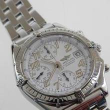 Thumbnail von Breitling Chronomat Vitesse Stahl mit Pilotband und weißem Zifferblatt 39mm Automatik </h1>