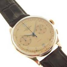  Zelus Chronographe Suisse 18 Karat Rosegold Handaufzug 37,5mm Herrenuhr 50 er 