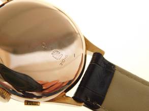 Thumbnail von Zelus Chronographe Suisse 18 Karat Rosegold Handaufzug 37,5mm Herrenuhr 50 er