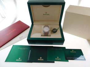 Thumbnail von Rolex Datejust 36 Stahl Rosegold mit original Brillant Lünette Full Set LC 100 wie Neu