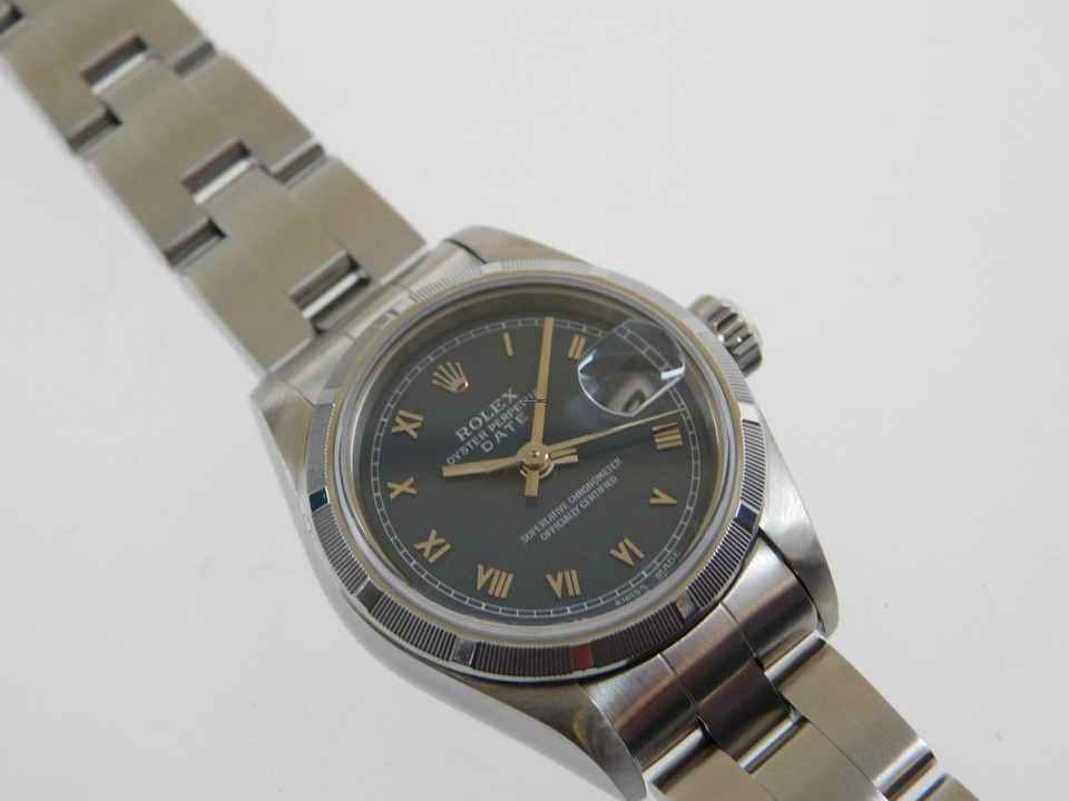  Rolex Oyster Perpetual Lady Date 26 mm blau - römisch Saphirglas Schnellschaltung von 1997 </h1> 