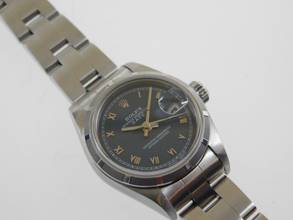 Thumbnail von Rolex Oyster Perpetual Lady Date 26 mm blau - römisch Saphirglas Schnellschaltung von 1997 </h1>