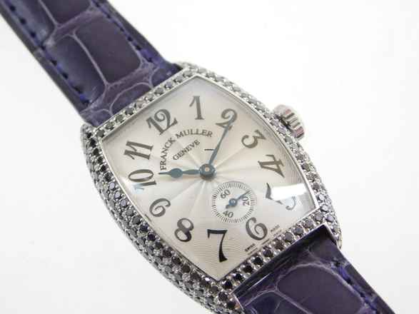  Franck Muller 18 Karat Weißgold Curvex Lady Diamonds im Full Set Handaufzug Wie Neu 25 x 35 mm </h1> 