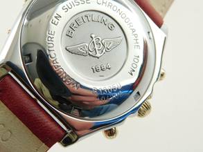 Thumbnail von Breitling Chronomat Stahl Gold rotes Blatt Der Klassiker im Top Zustand Echte Rarität </h1>