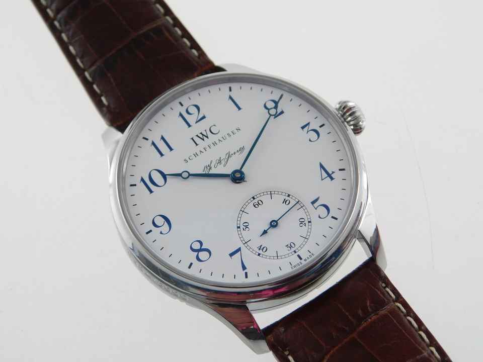  IWC Portugieser Handaufzug F.a. Jones Limited Ed. Handaufzug Herrenuhr 43 mm Glasboden im Top Zustand </h1> 