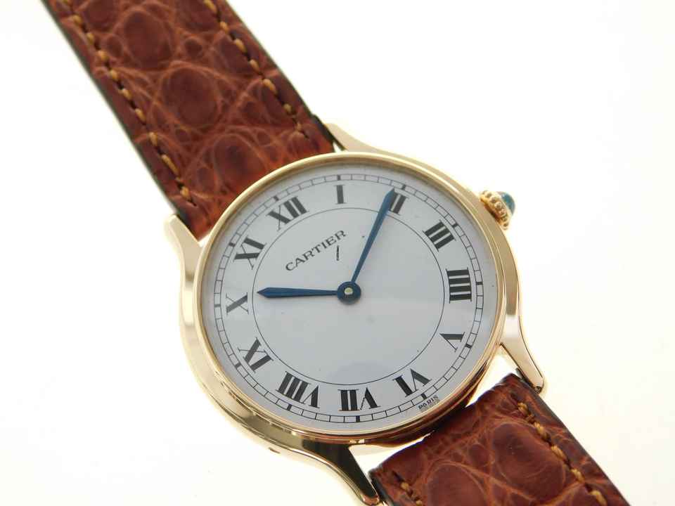  Cartier Riviera 18 Karat Gelbgold 31 mm mit original Paris Zifferblatt Handaufzug </h1> 