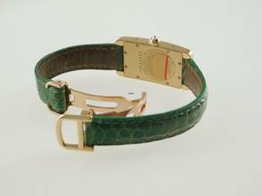 Thumbnail von Cartier Tank Américaine 18 Kt Gelbgold Tank Américaine mit original Brillantbesatz & Faltschließe Tresoruhr Full S </h1>