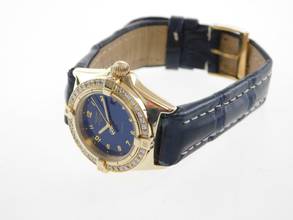 Thumbnail von Breitling Callistino 18 Kt Gelbgold Callistino mit original Brillantlünette Damenuhr 28mm im Top Zustand </h1>