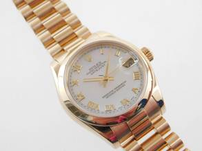 Thumbnail von Rolex Datejust 31 18 Karat Gelbgold 31 mm Datejust FULL SET LC 100 Wie Neu Perlmuttblatt & Präsidentenband