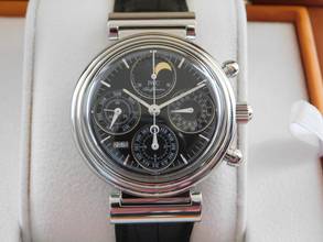 Thumbnail von IWC Da Vinci Perpetual Calendar Ewiger Kalender in Edelstahl revisioniert im Top Zustand mit Krokoband deutsch </h1>