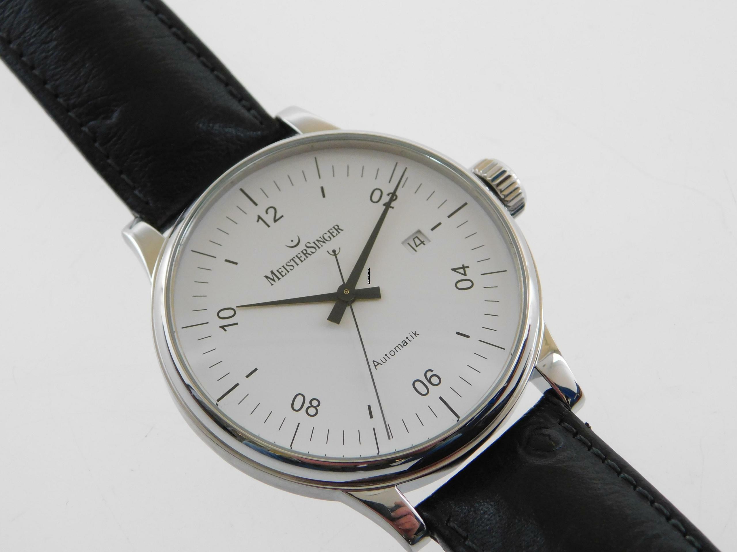  Meistersinger Scrypto Automatik Herrenuhr 43mm im Full Set aus 2002 </h1> 