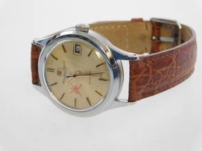 Thumbnail von IWC Herrenuhr Stahl 34 mm Automatik Oman Dial Datum Cal 8541B Rarität