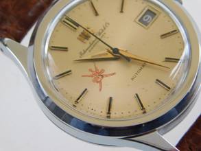 Thumbnail von IWC Herrenuhr Stahl 34 mm Automatik Oman Dial Datum Cal 8541B Rarität