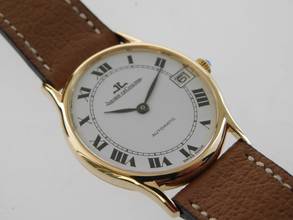 Thumbnail von Jaeger-LeCoultre 18 Karat Gelbgold Ovale Jumbo Automatik Date 31 x 39 mm Rarität im Top Zustand </h1>