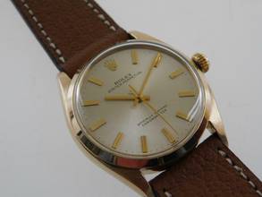 Thumbnail von Rolex Oyster Perpetual 34 Medium massiv 18 Kt Gelbgold 34 mm v 1959 im Top Zustand </h1>